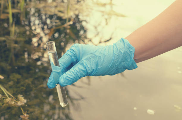 istock Taking a water test for analysis from a reservoir. 823600204