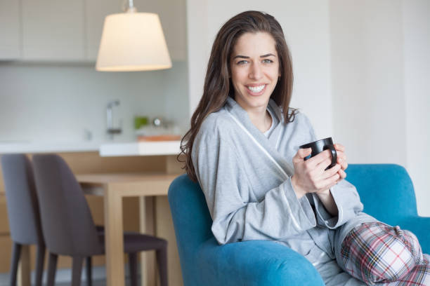 istock Morning scene,woman smiling 823600462