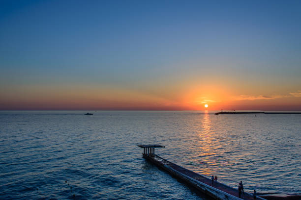 istock Beautiful sunset on the sea 823602616