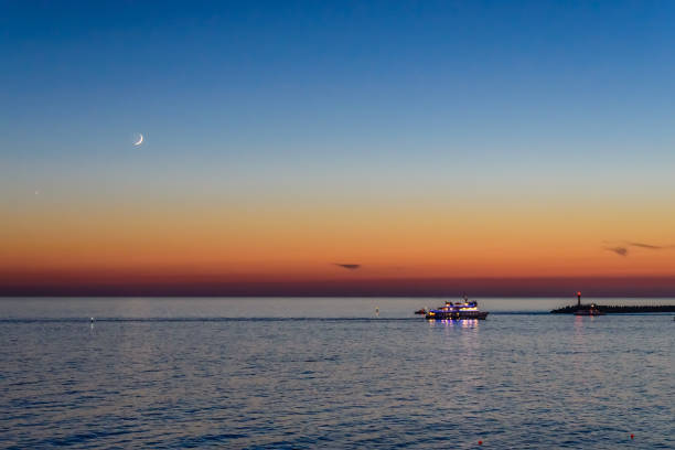 istock Beautiful sunset on the sea 823602642