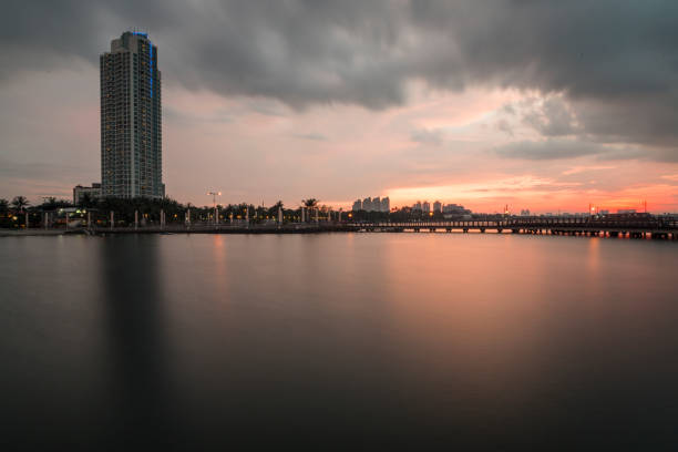istock Colorful sunset and storm over Jakarta, Java, Indonesia 823605780