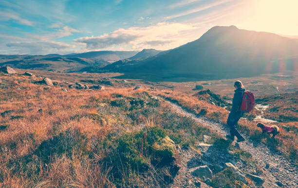 montanha de caminhada - torridon - fotografias e filmes do acervo