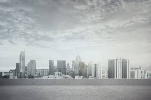 istock roof top floor with cityscape 823606486