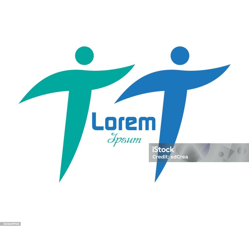 2 Man Design Two Person Concept Design Stock Illustration - Download Image Now ...