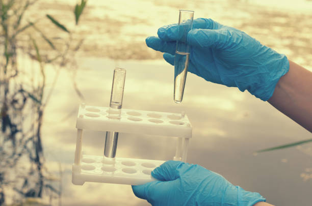 istock Taking a water test for analysis from a reservoir. 823616028