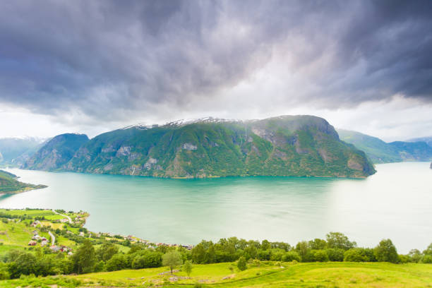 istock Aurland fjord from Stegastein view point, Norway 823622528