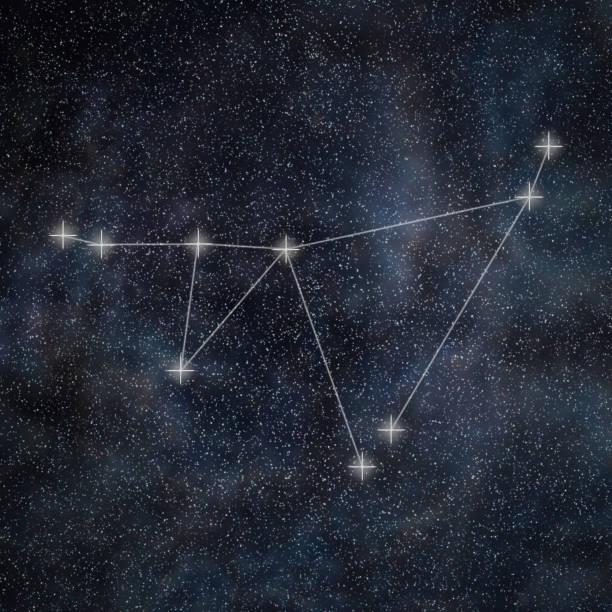 istock Capricorn Constellation. Zodiac Sign Capricorn constellation lines Galaxy background 823622982