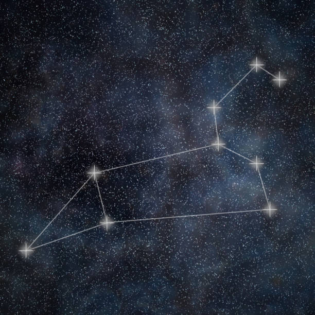istock Leo Constellation. Zodiac Sign Leo constellation lines Galaxy background 823623332