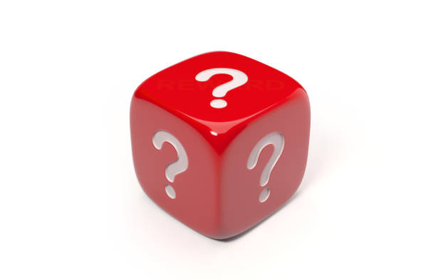 istock Red Dice Isolated on White Background:  Uncertainity Concept 823623510