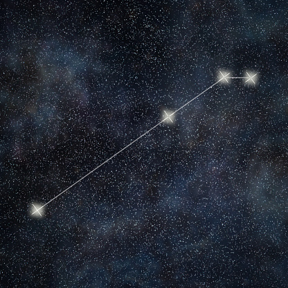 Aries Constellation. Zodiac Sign Aries constellation lines  Galaxy background Zodiac Sign