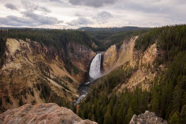 Upper Yellowstone Falls stock photo
