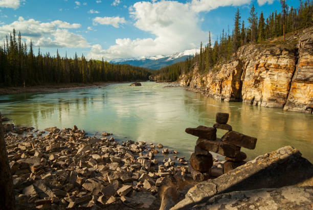 Athabasca River stock photo