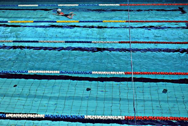 istock swimming in the swimming pool 823627712