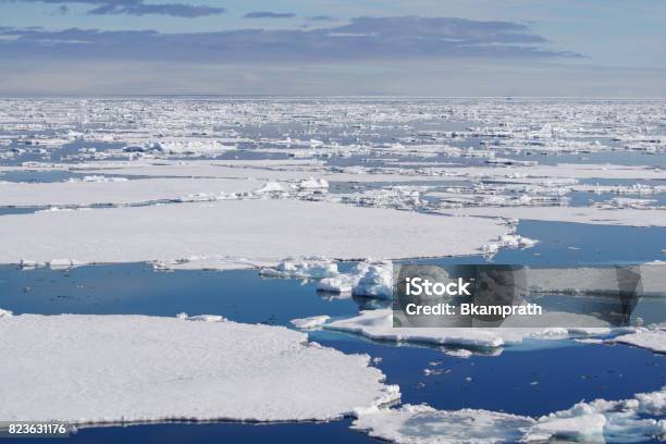 Breathtaking Views Of The Arctic Pack Ice Near Svalbard Stock Photo - Download Image Now