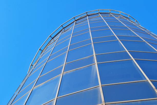 istock Modern building.Modern office building with facade of glass 823639808