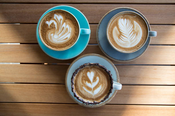 istock Top View of Hot Milk Art Latte 823648036