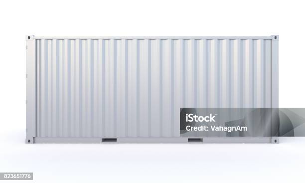 Cargo Container 3drendering Stock Photo - Download Image Now - Cargo Container, Container, White Color