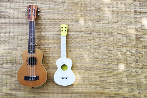 istock Ukulele and toys on the mat 823651874