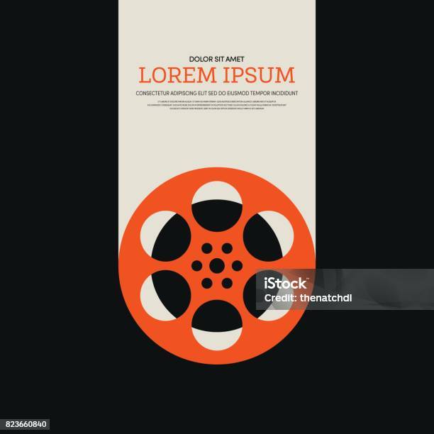 Movie And Film Modern Retro Vintage Poster Background Stock Illustration - Download Image Now