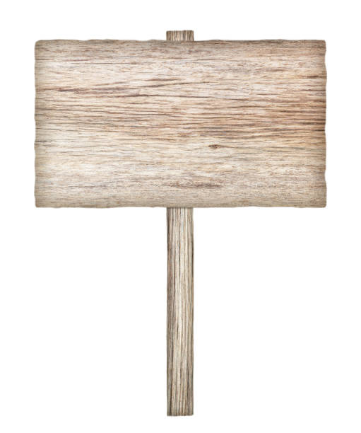 istock Wooden sign isolated on white background 823668424