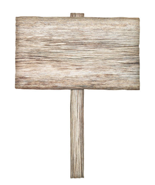 istock Wooden sign isolated on white background 823668822