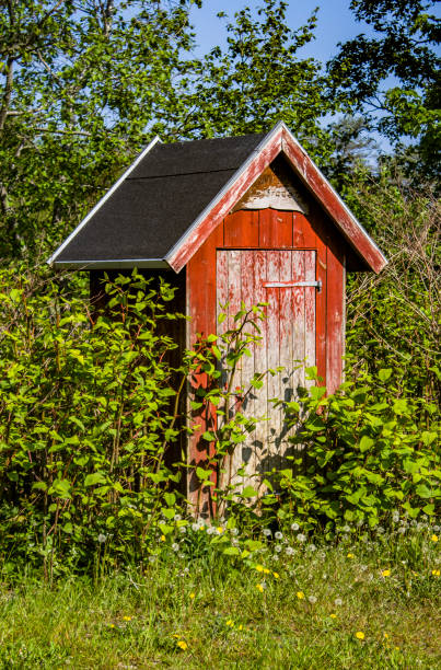 istock The little red outhouse 823671634