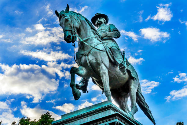 General John Logan Memorial Civil War Statue Logan Circle Washington DC.