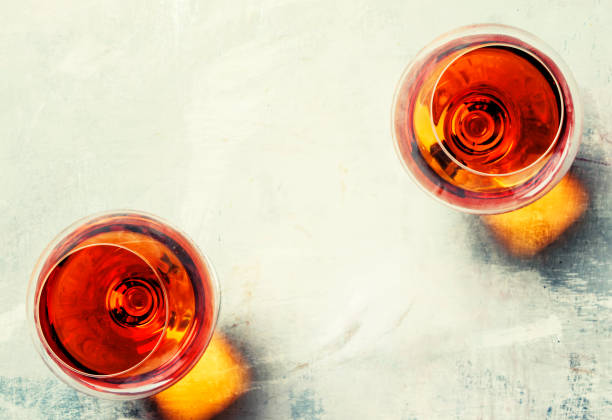 istock Cognac in a glasses, top view 823701860