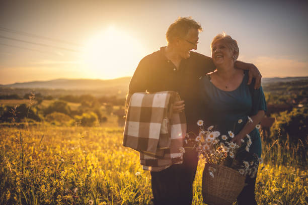 istock Mature couple in nature 823705146