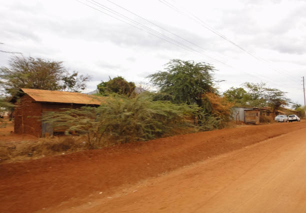 istock Kenyan village in african savanna 823708368