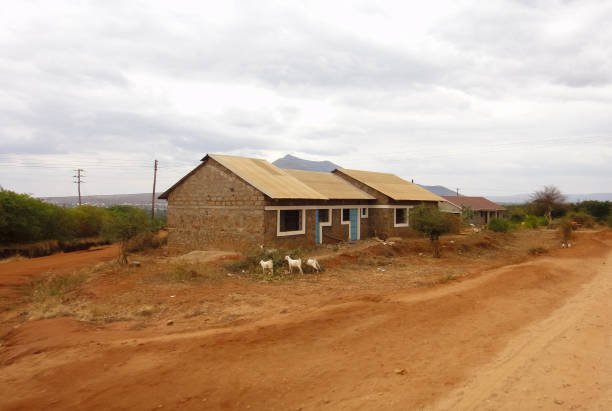 istock Kenyan village in african savanna 823708630