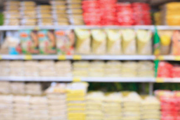 istock supermarket with rice shelves 823709604