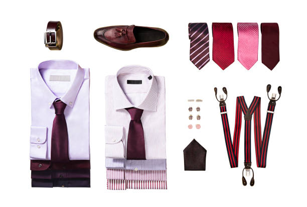 purple wedding tie and white shirt