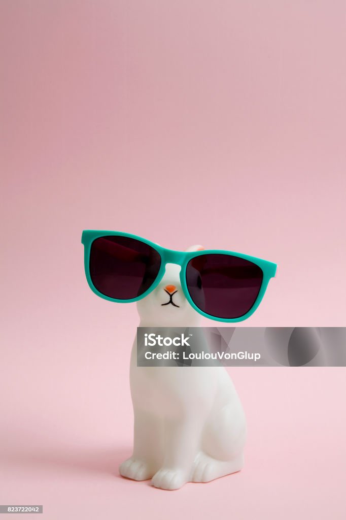 Lapin de lunettes de soleil - Photo de Décalé libre de droits