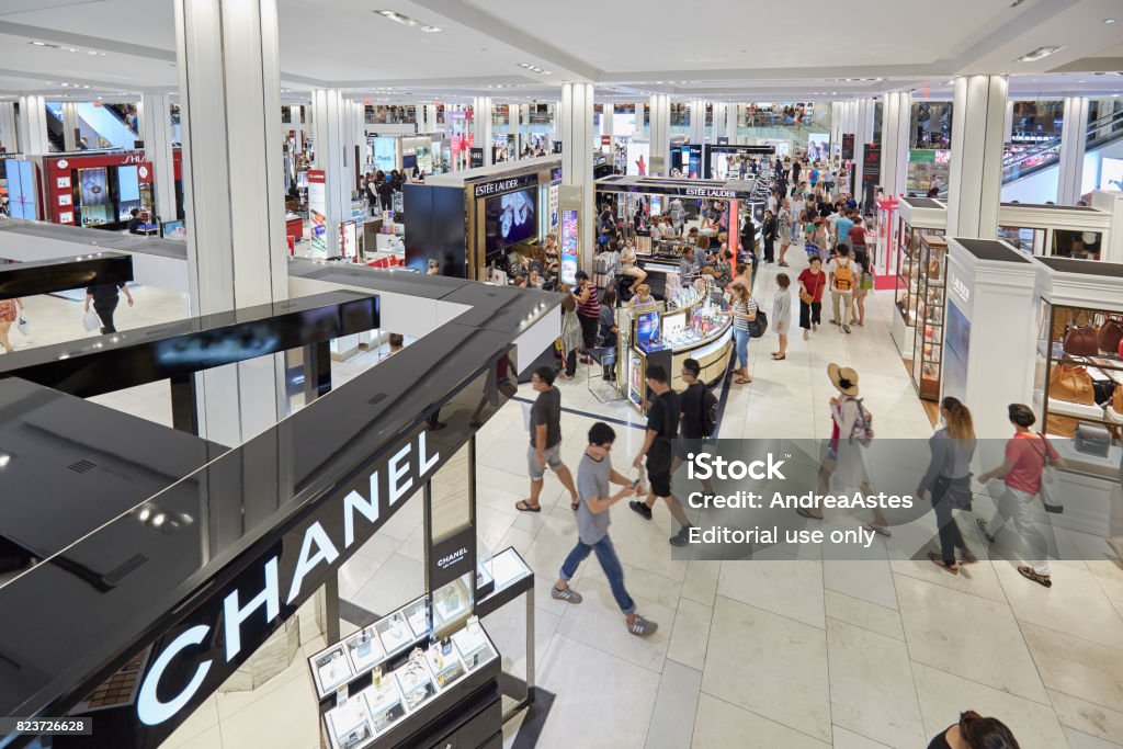 Macys Department Store Interior Cosmetics Area With Chanel Shop In New York  Stock Photo - Download Image Now - iStock