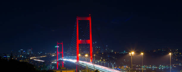 istock 15 july martyrs - Bosphorus bridge at sunset, Istanbul Turkey 823751118
