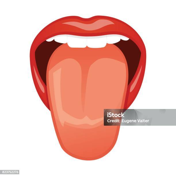 Tongue Stock Illustration - Download Image Now - Tongue, Sticking Out Tongue, Illustration