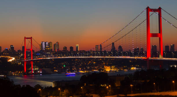 istock 15 july martyrs - Bosphorus bridge at sunset, Istanbul Turkey 823752290
