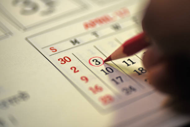 istock 3rd day of the month marked in calendar 823752832