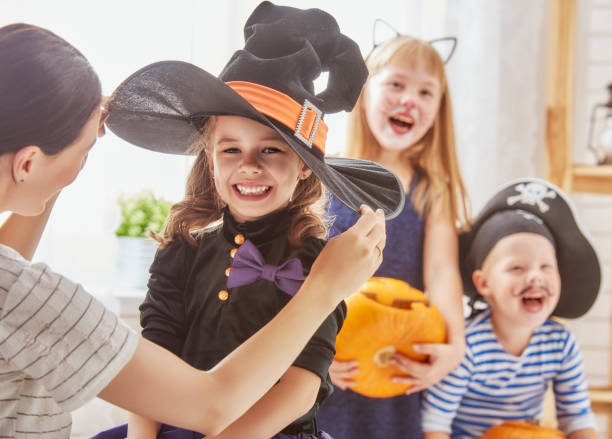 istock family celebrating Halloween 823755906