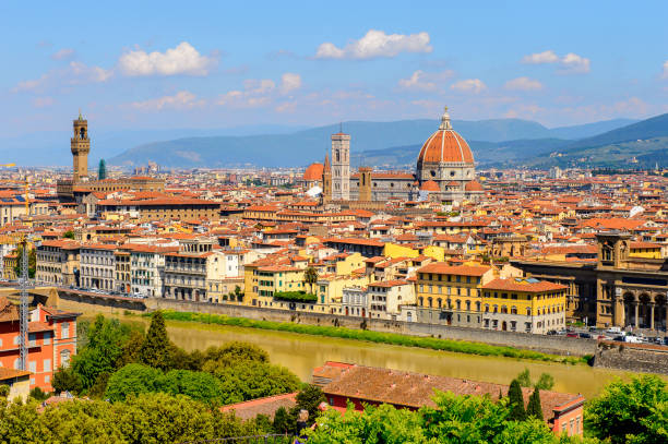 istock Florence, Italy. View from the Piazzetta Michelangelo. 823759940