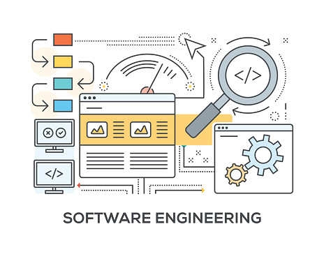 Software Engineering Concept with icons