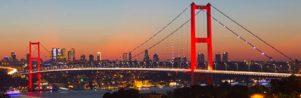 istock 15 july martyrs - Bosphorus bridge at sunset, Istanbul Turkey 823767808