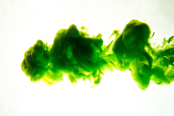 istock green ink in water isolated on white background 823768156