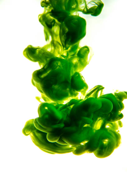 istock green ink in water isolated on white background 823768236