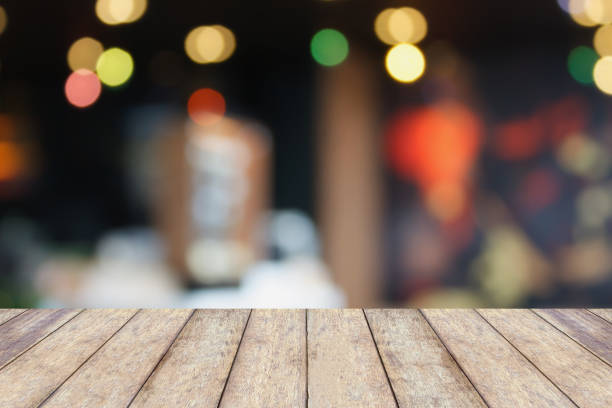 istock Top of table with Bar Cafe Restaurant blurred background 823768414