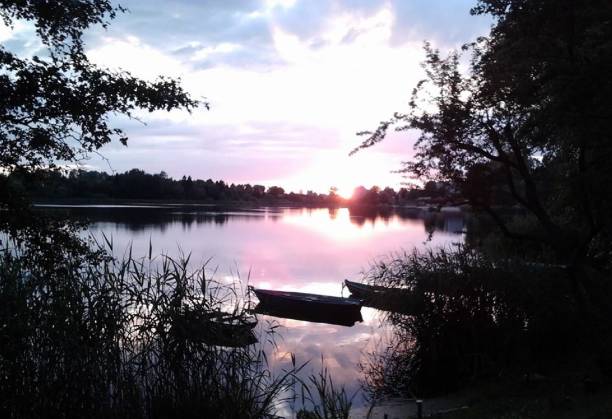 istock Sunset on the lake in Sztum 823771790