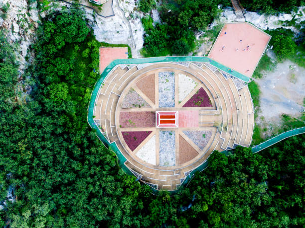 istock Aerial view public park 823785756