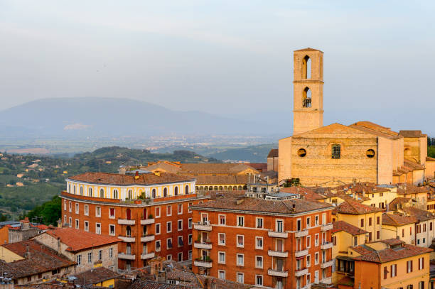 istock Panoramic eveninig view of Perugia, Umbria, Italy 823796784