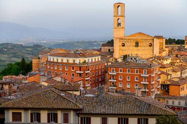 istock Panoramic eveninig view of Perugia, Umbria, Italy 823796832